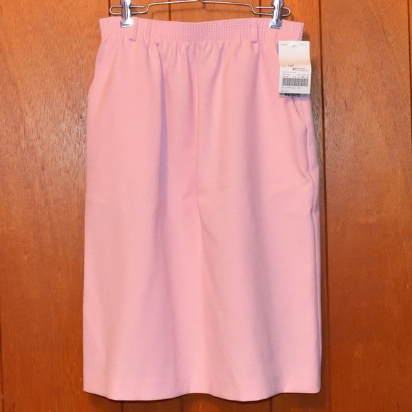 NWT Vintage TanJay Pretty in Pink Elastic Stretch Skirt Petite Size 10P - Picture 1 of 9